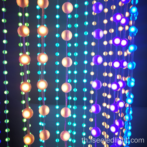 ม่านมิลค์เนอร์ขนาด 12v คริสต์มาส RGB Ball String Curtain